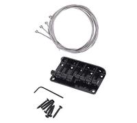 Gvvsjgdbis 1set 4 String Vintage Style Bass Hardtail Bridge & 4 Pcs Stainless Steel Bass Strings