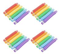 Gvvsjgdbis 2.9cm Pack LED Tube Decompression Telescopic Tube Vent LED Light Water Pipe Color Box 24pcs Two-Color Stripe