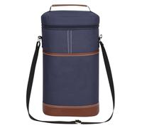 Gvvsjgdbis 2 Bottle Wine Bag Wine Carrier Tote Bag, Leakproof & Insulated Wine Cooler Bag Wine Bottle Gift Bag Navy Blue