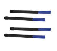 Gvvsjgdbis 2 Pair Retractable Black Handles Jazz Drum Brushes Sticks Blue Nylon 32cm