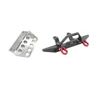 Gvvsjgdbis 2 Pcs RC Car Part: 1 Pcs Metal Front Armor Protection Guard & 1 Pcs Metal Front Bumper Black