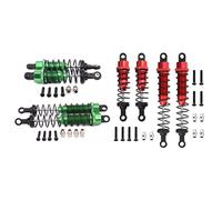 Gvvsjgdbis 2 Set Metal Oil Filled Front&Rear for 1/12 12428 12423 Rc Car - Green & Red