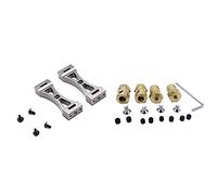 Gvvsjgdbis 2 Set RC Car Part: 1 Set Metal Bracket & 1 Set 5mm to 12mm Brass Combiner Wheel Hub Hex Adapter