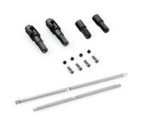 Gvvsjgdbis 2 Set RC Car Part: 1 Set Metal Front Axle Drive Shaft Rear Axle Shaft & 1 Set Front Rear Axle Shaft