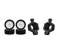 Gvvsjgdbis 2 Set RC Car Part: 1 Set RC Car Wheel Tires Tyres & 1 Set Rear Wheel Seat Hub Carrier