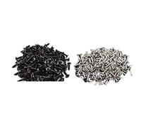 Gvvsjgdbis 200Pcs Guitar Pickguard Screws for Strat/Tele Electric Guitar Bass, 100Pcs Silver & 100Pcs Black