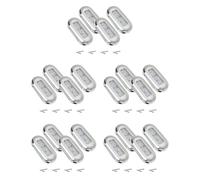 Gvvsjgdbis 20Pcs 12V Boat Marine Signal Lamp Clear Grade Large Waterproof LED Courtesy Lights Stair Deck White