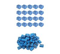 Gvvsjgdbis 20Pcs 2-Pin Screw Terminal Block Connector & 100PCS Blue ABS KF301-3P 5.08mm 3 Pin Connect Screw Terminal Connector