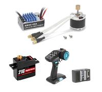 Gvvsjgdbis 2322 2600KV Brushless Motor 45A ESC 2322 2600KV Brushless Motor 45A Motor 7 Channel Transmitter Receiver 21g Servo Kit for 1/12 RC Car MN82 MN99S MN168 MN78