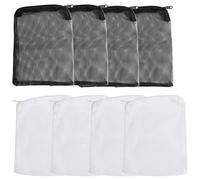 Gvvsjgdbis 24 Pieces of Aquarium Filter Bag Media Mesh Filter Bag Reusable Mesh Bag for Granular Carbon, Bioball White and Black
