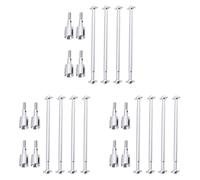 Gvvsjgdbis 24x 08029 Dogbones 89.5mm & Stub Wheel Axle 02033 Drive Shaft for 1/10 Redcat Car Truck Replacement Silver