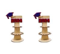 Gvvsjgdbis 2PCS 2024 Graduation Season Gift Box Graduation Wallet Money Holder Easy Install Easy to Use,Blue Hat Red Lettering