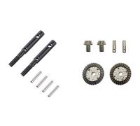 Gvvsjgdbis 2Pcs Metal Front CVD Drive Shaft with 2Pcs RC Car Differential Assembly for 1603 1604 SG1603 SG1604 1/16 RC Car