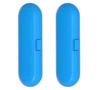 Gvvsjgdbis 2Pcs Protable Electric Toothbrush Travel Box Storage Case for Universal Toothbrush Handle Tooth Brush Heads Holder,Blue Easy to Use 21.5 X 8 X 4.5cm