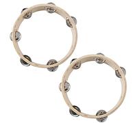 Gvvsjgdbis 2X 8 inch Musical Tambourine Tamborine Drum Round Percussion Gift for KTV