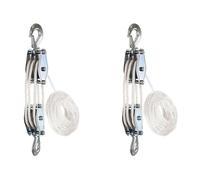 Gvvsjgdbis 2X Block and Tackle Pulley System Rope Pulley Hoist with Lifting Power Breaking Strength Heavy Duty Pulley System 15m