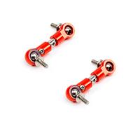 Gvvsjgdbis 2X CNC Pull Rod Steering Servo Arm Fit for 1/5 ROVAN KM BAJA 5B 5T 5SC 5Ive T Rc Car Parts-Orange Red