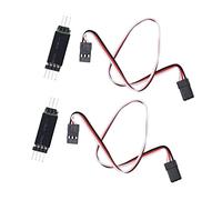 Gvvsjgdbis 2X LED Lamp Light Control Switch Panel System Turn On/Off 3CH for Redcat Axial Scx10 D90 RC Car