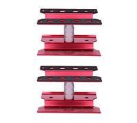 Gvvsjgdbis 2X Metal RC Car Workstation Work Stand Repair 360 Degree Rotation for 1/8 1/10 1/12 1/16 Scale Models,Red