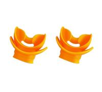 Gvvsjgdbis 2X Moldable Diving Bite Mouthpiece Regulator Scuba Bite Diving Equipment Water Snorkelling Valve Breathing Orange