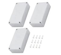 Gvvsjgdbis 3PCS 125B/1590N1 Aluminum Guitar Effect Pedal Enclosure Metal Stomp Box Enclosure Unfinished 122x66x39.5mm with Rubber