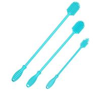 Gvvsjgdbis 3pcs Silicone Bottle Brush Cleaner Set, Long Handle Bottle Cleaning Brushes for Narrow Neck Containers, Water Bottles