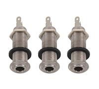Gvvsjgdbis 3X Electric Guitar Jack Chrome Threaded Cylinder Output Input Jack Plug Sockets 1/4 Inch for Electric Guitar