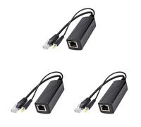 Gvvsjgdbis 3X PS5712TG Gigabit Power over Ethernet Splitter 10/100/1000Mpbs RJ45 Support IEEE802.3 Af/At(30W) PoE Splitter