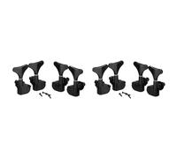 Gvvsjgdbis 4+4 Sealed Bass Guitar Tuning Pegs Keys 4R4L Tuners for Precision Bass and, Black