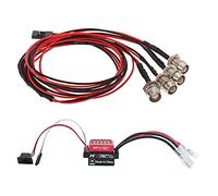 Gvvsjgdbis 4 LED Lights Kit with 1060 60A Brushed ESC Speed Controller forward Brake and Reverse Brake,for 1/10 1/8 RC Car