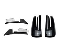 Gvvsjgdbis 4 Pcs Car Accessories: 2 Pcs Side Rear View Mirror Cover Trim & 2 Pcs Bumper Lip Spoiler Sticker Wheel Eyebrow