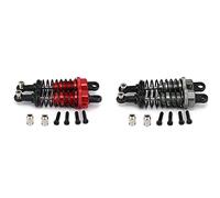 Gvvsjgdbis 4 Pcs Oil Adjustable 65mm Damper for Rc Car 1/18 A959,Red & Titanium