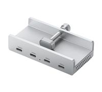 Gvvsjgdbis 4 Ports USB 3.2 HUB 3.2 Aluminium Power Supply USB3.2 Splitter Adapter Clip Multi Concentrator 10G PC Accessories Hub,A