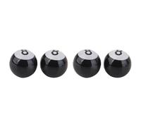 Gvvsjgdbis 4 X No. 8 Ball Motorcycle Bike Tyre Tire Wheel Stem Air Valve Dust Cap Cover