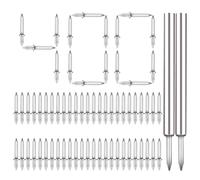 Gvvsjgdbis 400 PCS Seamless Nails Double-Headed Screw, with Sleeve Tool Silver Metal Skirting Line Board Non Marks Special Hidden Thread Nails