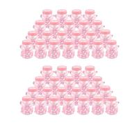 Gvvsjgdbis 48 x Baby Bottle Mini Baby Bottle 4X9cm Rhinestone Pink Bear Gift Favor Baby Girl Baby Baptism
