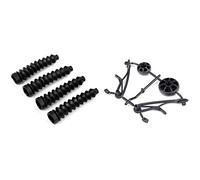Gvvsjgdbis 4Pc 8MM Tower Shaped Bellows Damping Dust Cover Kit for 1/5 Baha Km Baja & 1set Rear Tail Pulley Kit