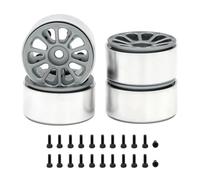 Gvvsjgdbis 4PCS 1.0in Metal Wheel Rims for 1/24 1/18 RC Crawler Car Axial SCX24 AX24 FCX24 Enduro24 TRX4M,10-Spokes Grey