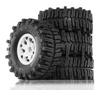 Gvvsjgdbis 4pcs 130mm 2.2Inch Beadlock Wheel Rim Rubber Tire Set for 1/10 RC Crawler Car Axial SCX10 Wraith RR10 Capra RBX10 TRX4,D