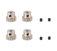 Gvvsjgdbis 4PCS 2.3mm Shaft Metal Pinion Motor Gear 48DP M0.6 M0.8 for 1/12 1/16 RC Car 7075 - Redcat 370/380/390,16T
