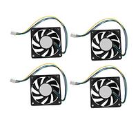 Gvvsjgdbis 4Pcs 70X70X15mm 12V 4 Pins PWM PC Computer Case CPU Cooler Cooling Fan Black