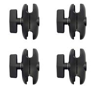 Gvvsjgdbis 4pcs 9CM Length Aluminium Alloy Double Socket Arm for RAM with 1.5 Inch Ball Base Mount Motorcycle Camera Extension Arm