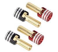 Gvvsjgdbis 4Pcs Battery Heatsink Plugs & Grips Kit 4.0mm for 1/10 Off-Road Truck RC Car Replacement
