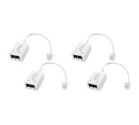 Gvvsjgdbis 4Pcs DSL Filter Splitter ADSL Splitter for Phone Line Male to 2 Female RJ11 6P4C/6P2C Telephone Modem Converter Adapter