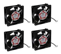 Gvvsjgdbis 4X AC 220-240V 0.14A 120mmX120mm Metal Computer CPU Fan Black