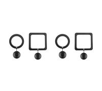 Gvvsjgdbis 4X Fish Feeding Ring Floating Food Feeder Circle with Suction Cup Easy to Install Aquarium Black