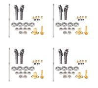 Gvvsjgdbis 4X for B-1 B-14 B-24 B24 C14 C-14 1/16 Truck RC Car Upgrade Metal Drive Shaft Gear Bridge Front Axle Full Metal Kit