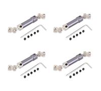 Gvvsjgdbis 4X Metal Rear Drive Shaft Cvd for 12428 12423 1/12 Rc Car Crawler Short Course Truck Upgrade Hop-,Grey