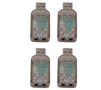 Gvvsjgdbis 4X USB to 3.5mm Mic Headphone Jack Stereo Headset 3D Sound Card Audio Adapter PC