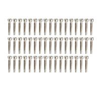 Gvvsjgdbis 50pcs Pickup Metal Pins-One Word-Closing 3x21MM/5.0MM (Diameter 3.0MM) Guitar Pickup Parts Screw Rods Silver